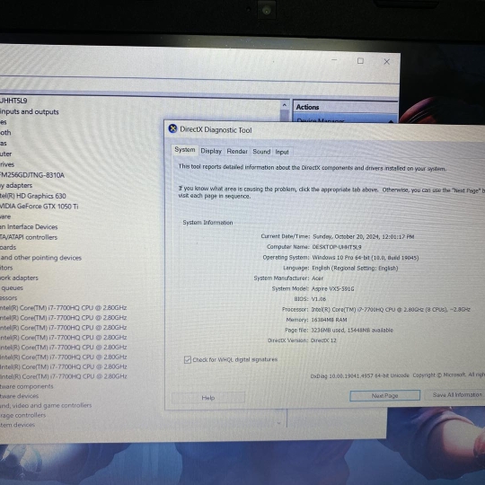 ACER VX5-591G Gaming